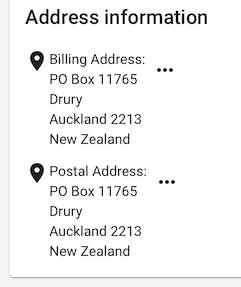 Address info