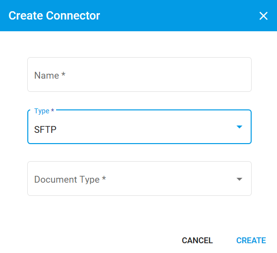 Create SFTP Connector modal