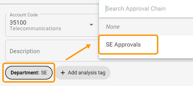 Assigning an at line level in an Approval Document