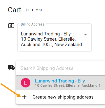 Checkbox to use the same address for shipping and billing in the Cart